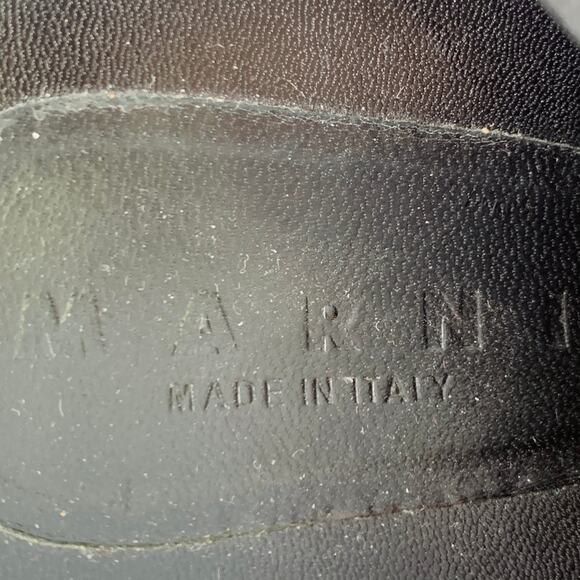 MARNI Size 8 Black Multi Color Leather Mixed Patterns Calf Hair Sandals - Picture 7 of 8